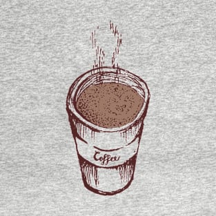 Warm Coffee Drink Sketch T-Shirt